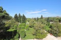 Sabatini garden cityscape Madrid Spain