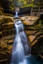 Sabbaday Falls, along the Kancamagus Highway in White Mountain N Royalty Free Stock Photo