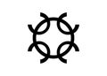 Sabbath Walpurgis night symbols. The Well of Wishes, witchcraft occult sign, enchantment magic symbol, Wiccan coven emblem. Pagan