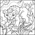 Saber-tooth tiger coloring book