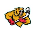 Saber Toothed Cat Ice Hockey Mascot