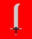 Saber weapon isolated. glaive warrior. Ancient blade Sword. Slashing weapon Knight vector illustration