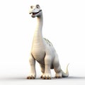 3d Cartoon Brachiosaurus With Meticulous Detailing Royalty Free Stock Photo