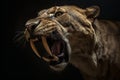 sabertooth tiger smilodon, lived 42 million years ago - extint 11,000 years ago, saber tooth Royalty Free Stock Photo