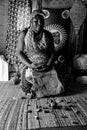 African Male Traditional Healer known as a Sangoma or witch-doct