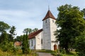 Sabile Evangelic Lutheran Church in the right bank of the Abava Royalty Free Stock Photo