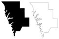 Sabine County, Louisiana U.S. county, United States of America, USA, U.S., US map vector illustration, scribble sketch Sabine Royalty Free Stock Photo