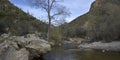 Sabino Canyon Creek (partial panoramic) Royalty Free Stock Photo