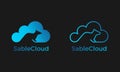 Sable Cloud logo vector on black background