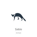 Sable icon vector. Trendy flat sable icon from animals collection isolated on white background. Vector illustration can be used