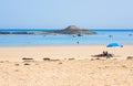 Sables d`Or les Pins beach in Brittany, France Royalty Free Stock Photo