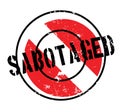 Sabotaged rubber stamp Royalty Free Stock Photo