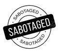 Sabotaged rubber stamp Royalty Free Stock Photo