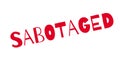 Sabotaged rubber stamp Royalty Free Stock Photo