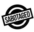 Sabotaged rubber stamp Royalty Free Stock Photo