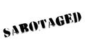 Sabotaged rubber stamp Royalty Free Stock Photo