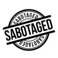 Sabotaged rubber stamp Royalty Free Stock Photo