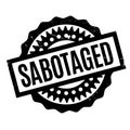 Sabotaged rubber stamp Royalty Free Stock Photo