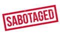 Sabotaged rubber stamp Royalty Free Stock Photo