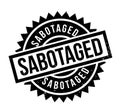 Sabotaged rubber stamp Royalty Free Stock Photo