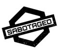 Sabotaged rubber stamp Royalty Free Stock Photo