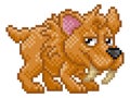 Sabre Tooth Tiger Pixel Art Video Game Cartoon