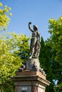 Sabrina Fountain statue in Bridgnorth Town Gardens in Shropshire, UK Royalty Free Stock Photo