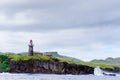 Sabtang Lighthouse fronting the sea at Batanes, Philippines Royalty Free Stock Photo