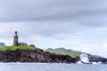 Sabtang Lighthouse fronting the shore at Batanes, Philippines