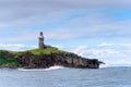 Sabtang Lighthouse fronting the shore at Batanes, Philippines