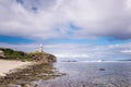 Sabtang Lighthouse fronting the shore at Batanes, Philippines