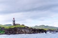 Sabtang Lighthouse fronting the shore at Batanes, Philippines