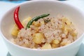 Sabudana khichadi, sago ball fried with potato and peanut, Indian food Royalty Free Stock Photo