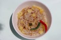 Sabudana khichadi, sago ball fried with potato and peanut, Indian food Royalty Free Stock Photo