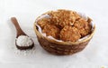 Sabudana Vada Indian Vegetarian Snack in a Basket