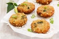 Sabudana Vada / Sago Tapioca pearl fritters - Indian Navratri fasting food Royalty Free Stock Photo