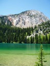 Sacajawea Peak from Fairy Lake Royalty Free Stock Photo