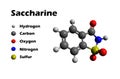 Saccharin 3D model Royalty Free Stock Photo