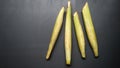 Saccharum edule, also known as terubuk, duruka, Fiji asparagus, dule, pitpit, & naviso. Cultivated in tropical climates Royalty Free Stock Photo