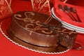 Sacher torte chocolate cake Royalty Free Stock Photo