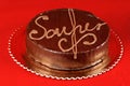 Sacher Torte chocolate cake Royalty Free Stock Photo