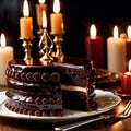 Sacher Torte , traditional popular sweet dessert cake