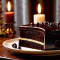 Sacher Torte , traditional popular sweet dessert cake