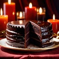 Sacher Torte , traditional popular sweet dessert cake