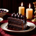 Sacher Torte , traditional popular sweet dessert cake