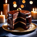 Sacher Torte , traditional popular sweet dessert cake