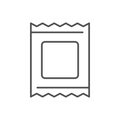 Sachet package line outline icon