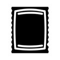 sachet plastic package glyph icon vector illustration Royalty Free Stock Photo