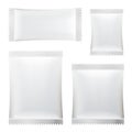 Sachet Vector. White Blank Of Stick Sachet Packaging. Sachets For Medicines. Good For Package Design. Realistic Isolated
