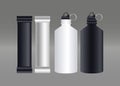 Sachets and aluminium bottles packing products